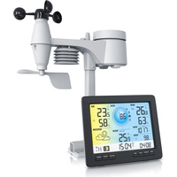Brandson Wetterstation mit Außensensor, Profi Funkwetterstation mit Außen Messstation,