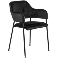 Actona Esszimmerstuhl Lima Polyester schwarz 2er Set