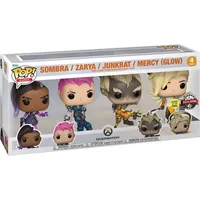 Funko Overwatch - 4er-Pack - Sombra Zarya Junkrat Mercy
