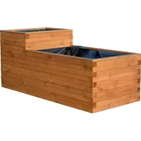 Dobar Gartenteich Superb inkl. Teichfolie Kiefer Braun 180 x