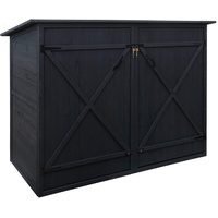 Mendler 1er-Fahrradgarage HWC-H60, Fahrradbox Geräteschuppen Gerätehaus, abschließbar 152x184x98cm anthrazit