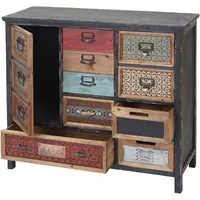 Mendler Apotheker-Schrank HWC-A43, Kommode, Tanne Holz massiv Vintage Shabby-Look