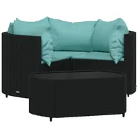 VidaXL Modell 19 Loungeset schwarz