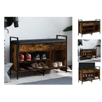VidaXL Schuhbank Räuchereiche cm Holzwerkstoff