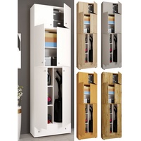 VCM Holz Besenschrank Staubsauger Putzschrank Lona SA
