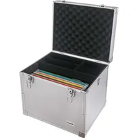 HMF 14812-02 Hängeregister Box, Alukoffer für DIN A4 Hängemappen,