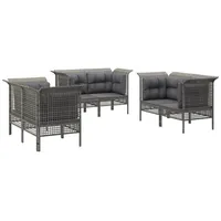 VidaXL Garten-Lounge-Set 6-tlg. grau