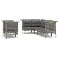 VidaXL Garten-Lounge-Set 7-tlg. grau
