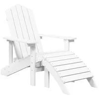 VidaXL Adirondack-Gartenstuhl HDPE mit Fußstütze 73 x 83 x