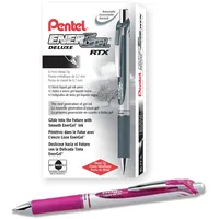 Pentel EnerGel XM BL77 Gelschreiber mit Druckmechanik, magenta (12