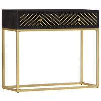 VidaXL Konsolentisch 90 x75 x 30 cm schwarz gold