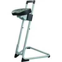 Stier Stehhilfe mit Stahlgestell grau Sitzhöhe 600-850 mm PU-Sitz