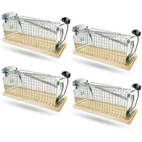 BestLivings Mausefalle (4er Set) Tierfreundliche Wiederverwendbare Lebendfalle für Mäuse