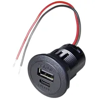 ProCar Power USB-C®/A Doppelsteckdose PD/QC ohne LED Belastbarkeit Strom