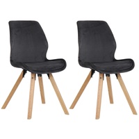 CLP 2er Set Stuhl Luna dunkelgrau/Samt