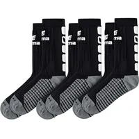 Erima Unisex Kinder 3er Pack Classic 5-c Socken, Schwarz/Weiß,