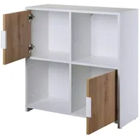 VCM Pepeto Regal 2 Türen, 2 Ablagen weiß, Artisan