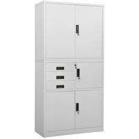 VidaXL Büroschrank Hellgrau 90x40x180 cm Stahl