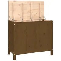 VidaXL Wäschetruhe Honigbraun 88,5x44x76 cm Massivholz Kiefer