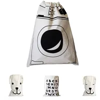 WhatRUeed Großer Wäschesack aus Segeltuch mit Kordelzug, zum Aufhängen,