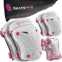 SKATEWIZ Knieschoner Kinder Schoner Set Schützer rosa XS