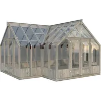 Palmako Gewächshaus Emilia 19,1 m2, Holz/Glas / Grau