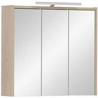 Schildmeyer Spiegelschrank Holzwerkstoff, Eiche hell Dekor, 65 x 16