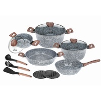ZILNER 15-Teiliges Antihaftbeschichtet Kochtopfset Topfset Geshirrset Forest Zl-8519 -