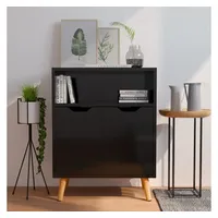 VidaXL Sideboard Hochglanz-Schwarz 60x30x72 cm Holzwerkstoff