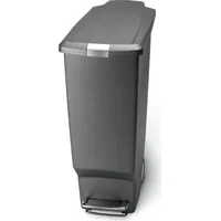 Simplehuman 40 Liter schmal Treteimer, grauer Kunststoff - 16,5x16,5x28