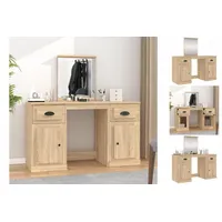 VidaXL Schminktisch mit LEDs Sonoma-Eiche 90x50x132,5 cm Holzwerkstoff