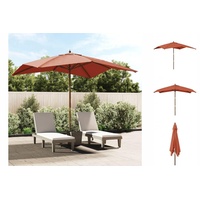 VidaXL Sonnenschirm mit Holzmast Terrakotta 300x300x273 cm