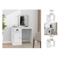 VidaXL Schminktisch mit Spiegel Weiß 90x50x132,5 cm Holzwerkstoff