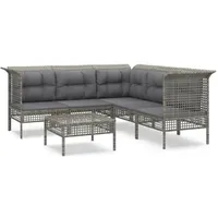 VidaXL Garten-Lounge-Set 6-tlg. grau