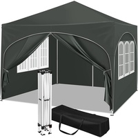 Woltu Pavillon, Faltpavillon 3x3 m, mit 4 Seitenwänden, Partyzelt