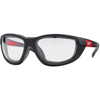 Milwaukee High Performance Schutzbrille klar, mit Abnehmbarer Schaumstoffauflage