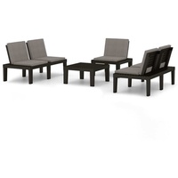 VidaXL Garten-Lounge-Set 4-tlg. grau