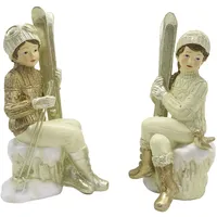 Clayre & Eef Clayre Eef 2er Set Winterkinder Weihnachtsschmuck