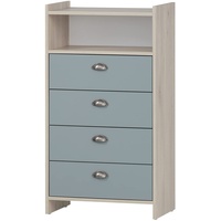 Schildmeyer Lindholm 154384, Sandeiche Dekor/Taubenblau, 60,1 x 33 x