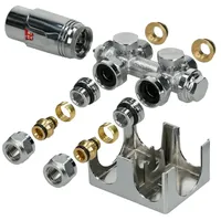 Luxebath Ventil-Armaturen Set Multiblock Chrom Universal Eck Durchgangsform