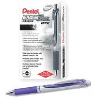 Pentel EnerGel XM BL77 Gelschreiber mit Druckmechanik, lila (12