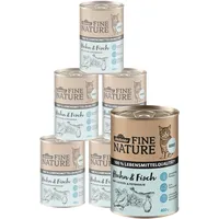 Dehner Fine Nature Nassfutter für Katzen, Huhn / Fisch,