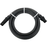 VidaXL Saugschlauch mit PVC-Anschlüssen Schwarz 1" 4 m PVC