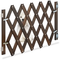 Relaxdays Hundeabsperrgitter ausziehbar bis 108,5 cm, 47,5-60 cm hoch,