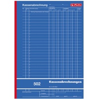 Herlitz Formularbuch Kassenabrechnung 502 DIN A4