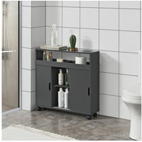 [en.casa] Badezimmerschrank Lumijoki 71x70x20cm Dunkelgrau