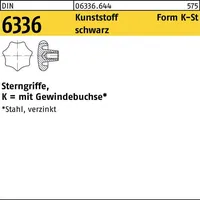 Industrial Quality Supplies DIN 6336-K Kreuzgriff Kunststoff schwarz 32