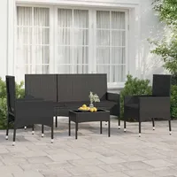 VidaXL Modell 18 Loungeset schwarz