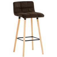 CLP Barhocker Lincoln Samt braun