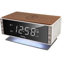 Technoline mit Qi-Ladefläche Retro WT487 Wireless Charger, Holz-Optik, 16,7